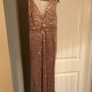 Badgley Mischke Floor length gold dress